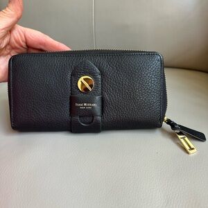 Isaac Mizrahi Black Leather Wallet